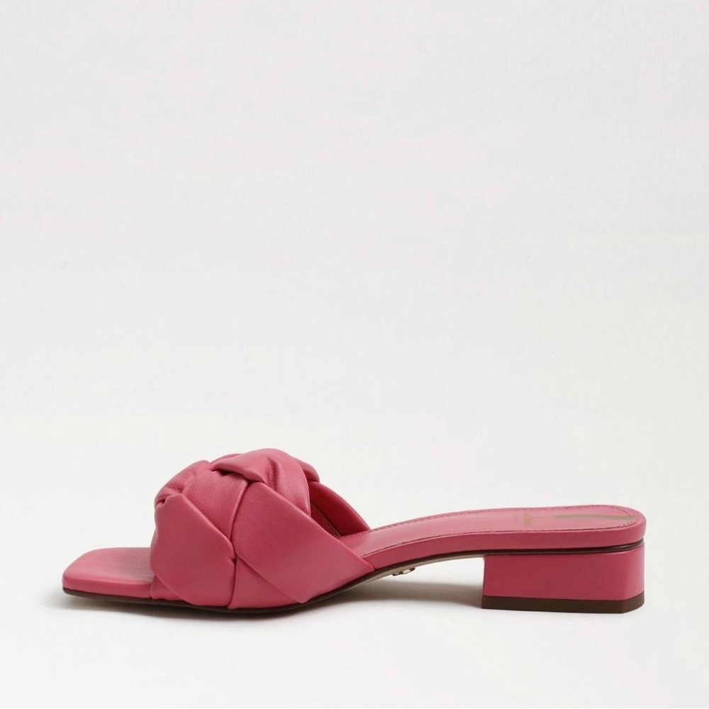 NIB Sam Edelman Dawson Slide Sandal in Carmine Rose - Picture 7 of 9